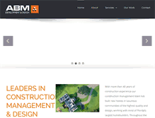Tablet Screenshot of abmdevelopmentanddesign.com